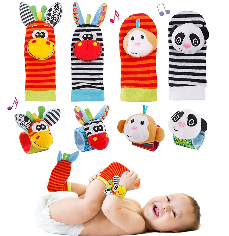 Baby Rattle Toy Set - Calcetines con sonajero para bebés de