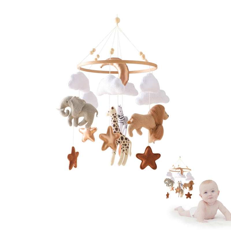 Baby Rattle Toy Set - Móvil de cuna de madera con
