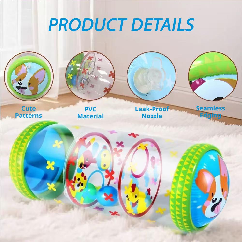 Baby Products Game - Rodillo Inflable para Bebés con Sonajeros,