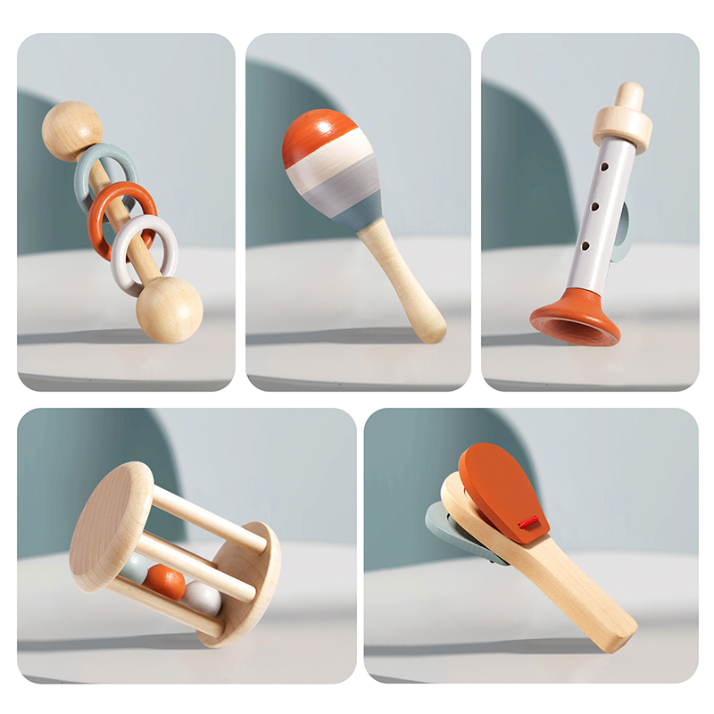 Juego de Sonajeros de Madera N - Baby Rattle Toy Set reseña y precio