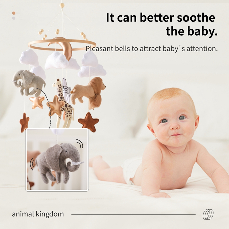 Móvil de cuna de madera con so - Baby Rattle Toy Set reseña y precio