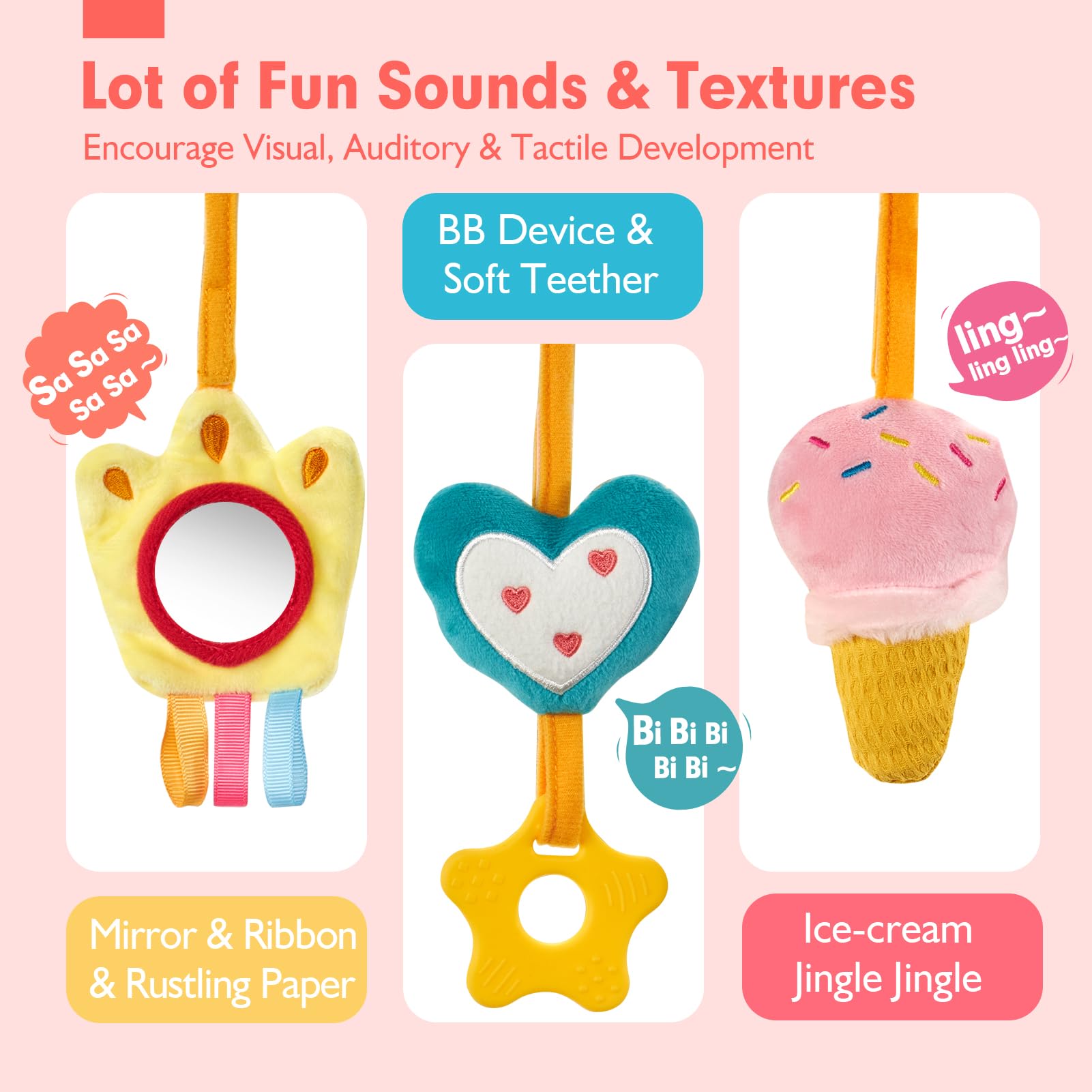 Juguetes de asiento de coche p - Baby Rattle Toy Set reseña y precio